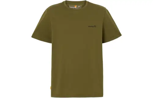 Timberland T Shirts Men's Green Crew Neck Moderate Straight Fit