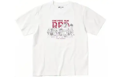 UNIQLO x One Piece Film Red T Shirt Men's White