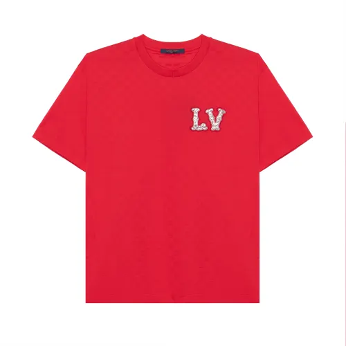 LOUIS VUITTON Cotton Pique T Shirt With Embroidered Lv Patch
