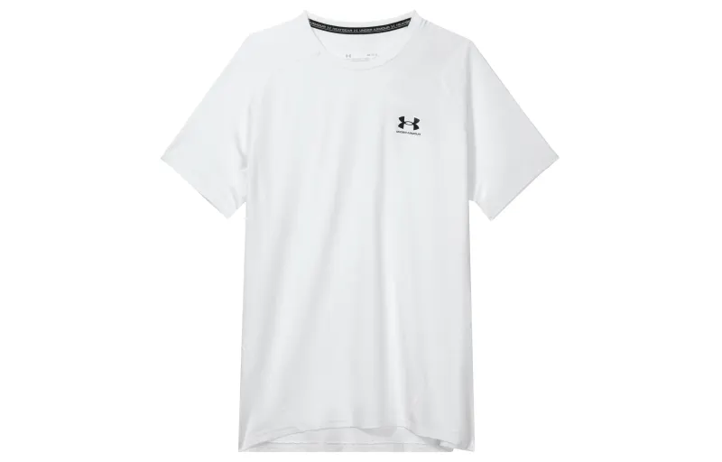 Under Armour T Shirts Men's White Crew Neck Moderate Straight Fit