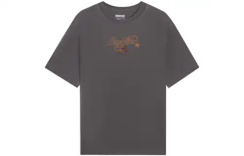 Li Ning BADFIVE T Shirts Men's Road Gray Crew Neck Moderate Straight Fit