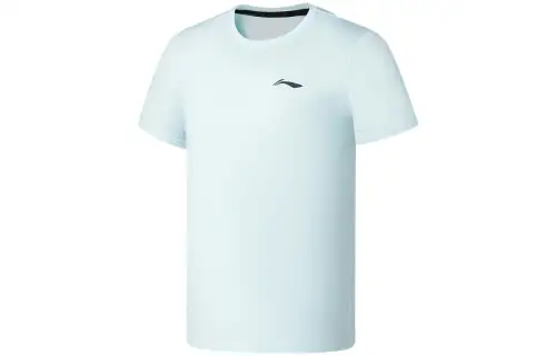 Li Ning Running Collection T Shirt Men's Light Ice Blue
