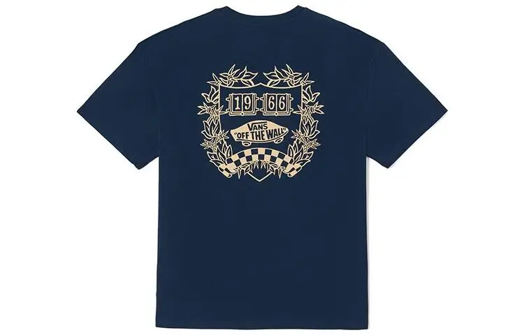 Vans Drop Shoulder Sleeve T-Shirt Unisex Dark Blue