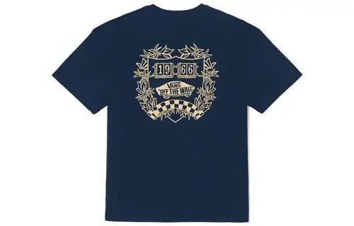 Vans Drop Shoulder Sleeve T-Shirt Unisex Dark Blue