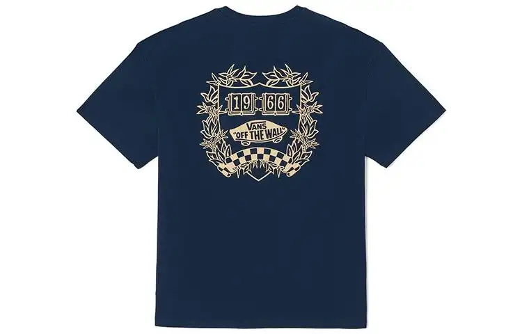 Vans Drop Shoulder Sleeve T-Shirt Unisex Dark Blue