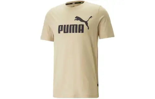 PUMA T Shirts Men's Light Umber Crew Neck Moderate Straight Fit