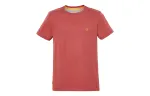 Timberland T Shirts Men's Brick Red Crew Neck Moderate Straight Fit