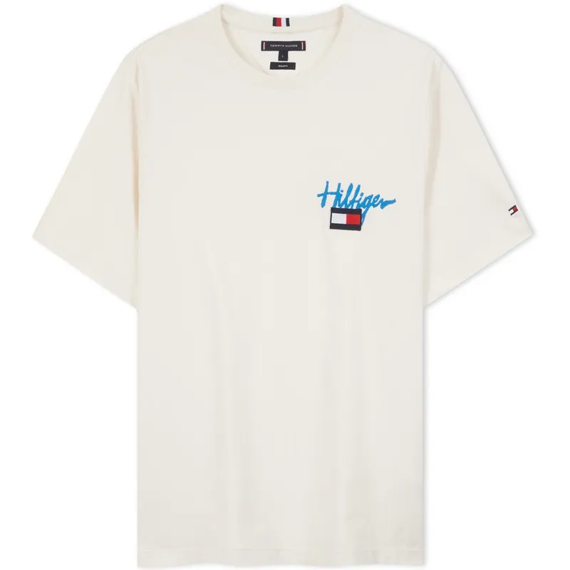 Tommy Hilfiger T-Shirts Men's Crew Neck Moderate Straight Fit