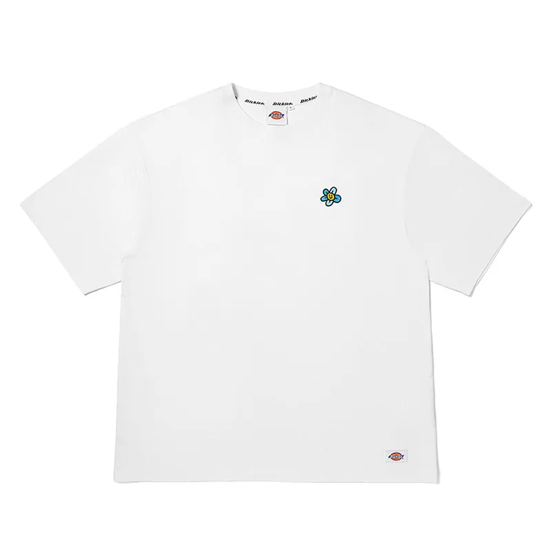 Dickies T Shirts Men's White Crew Neck Moderate Straight Fit