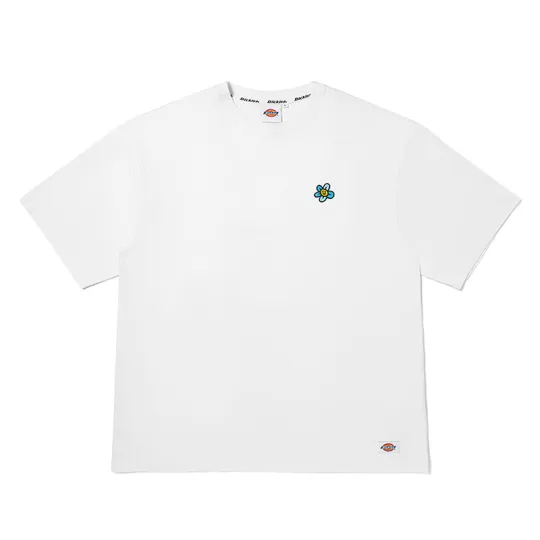 Dickies T Shirts Men's White Crew Neck Moderate Straight Fit