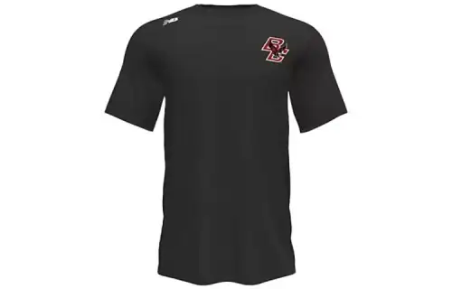 New Balance T Shirts Men's Black Crew Neck Moderate Straight Fit