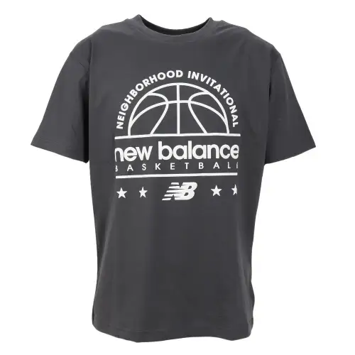 New Balance T Shirts Men's Gray Crew Neck Moderate