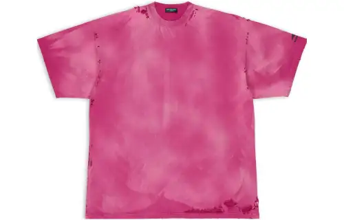 Balenciaga FW22 T Shirt Loose Fit Unisex Fuchsia