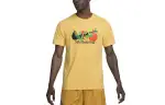 Nike T Shirts Men's Gold Crew Neck Moderate Straight Fit