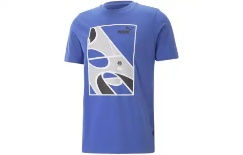 PUMA GRAPHICS COURT TEE T Shirt Men's Blue