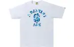 A BATHING APE T Shirts Men's White Crew Neck Moderate Straight Fit