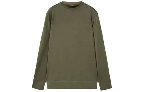 Loro Piana Colin Crew Neck T Shirt Men's Olive Green