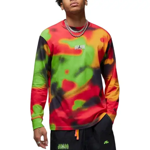 Jordan T Shirts Men's Multicolor Crew Neck Moderate Straight Fit