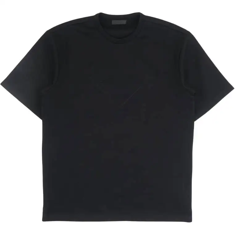 PRADA T Shirts Men's Black Crew Neck Moderate Straight Fit