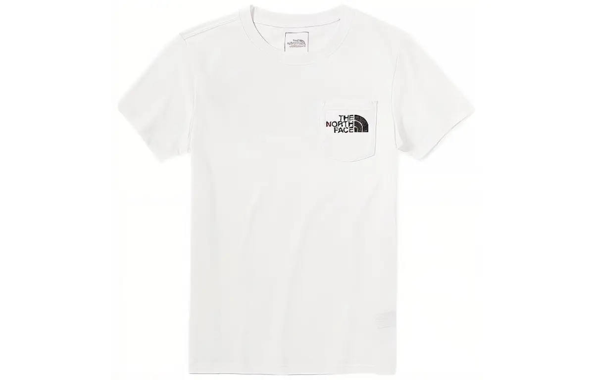THE NORTH FACE T-Shirts Men's White Crew Neck Moderate Straight Fit