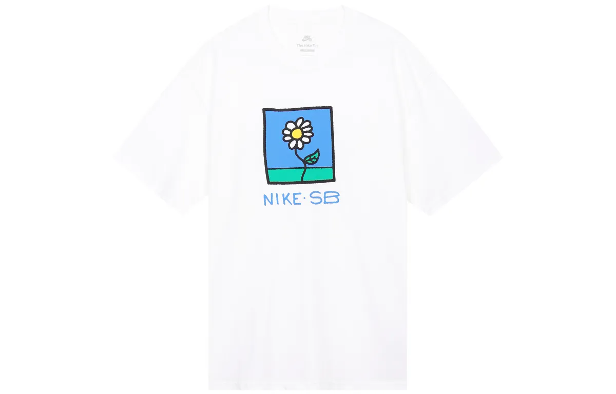 Nike SB T-Shirts Men's White Crew Neck Moderate