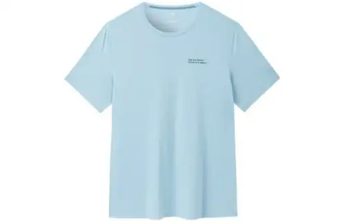 ANTA T Shirts Men's Sky Smoke Blue Crew Neck Thin Other
