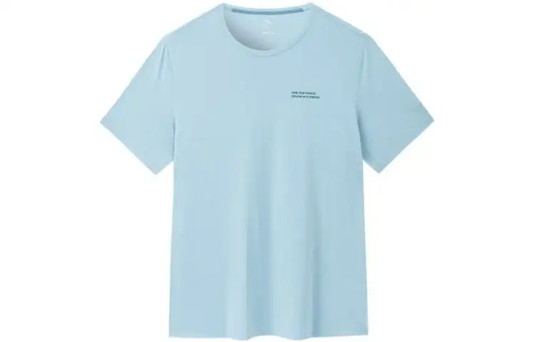ANTA T Shirts Men's Sky Smoke Blue Crew Neck Thin Other