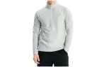 New Balance T Shirts Men's Gray Stand Collar Moderate Straight Fit