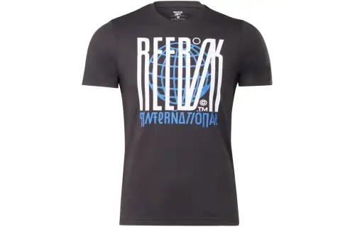Reebok Branded Graphic Tee T Shirt Men's Black