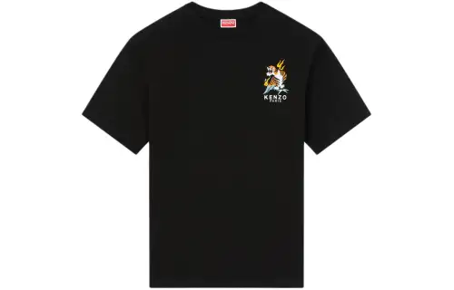 KENZO T Shirts Men's Black Crew Neck Moderate Straight Fit