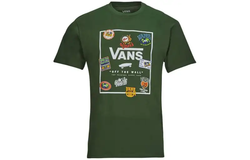 Vans Print Bo T Shirt Men's Green