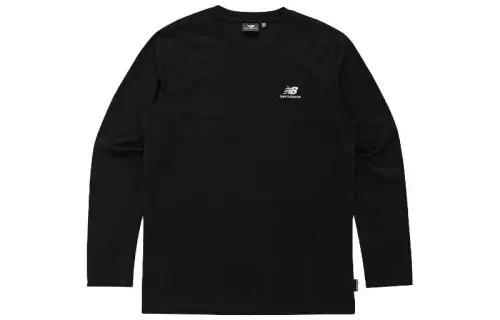 New Balance UNI Essential T Shirts Men's Black Crew Neck Moderate Straight Fit