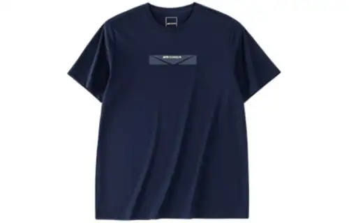 ANTA Champion Series T Shirts Men's Rhythm Blue Crew Neck Moderate Straight Fit