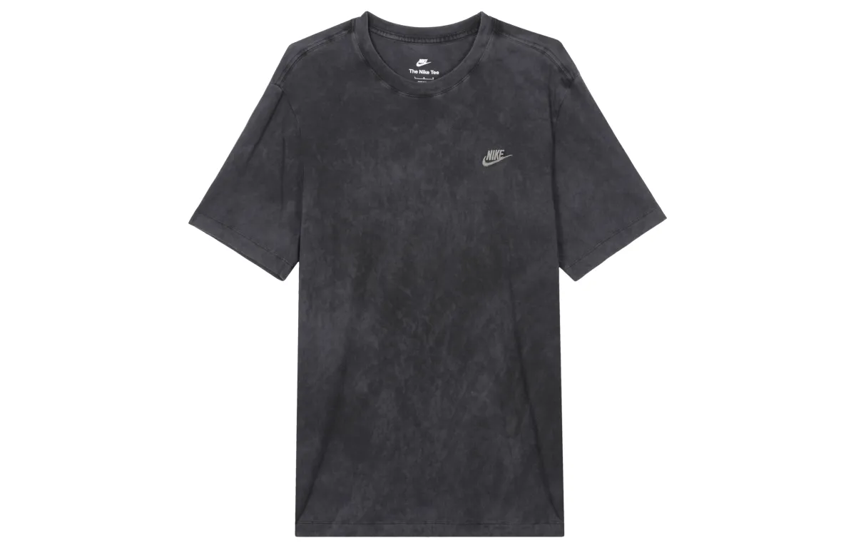 Nike T-Shirts Men's Black Crew Neck Moderate Straight Fit