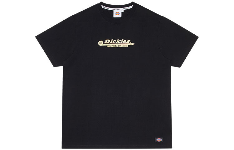 Dickies T Shirts Unisex Black Crew Neck Moderate Straight Fit