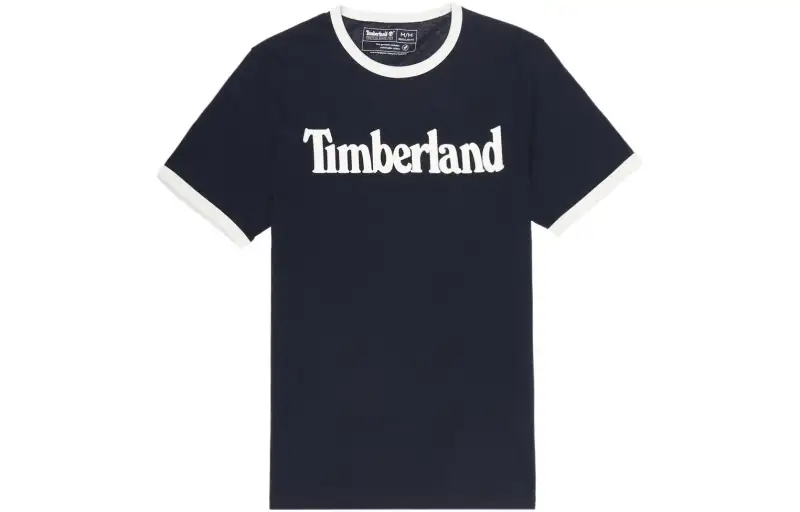 Timberland T Shirts Men's Dark Blue Crew Neck Moderate Straight Fit