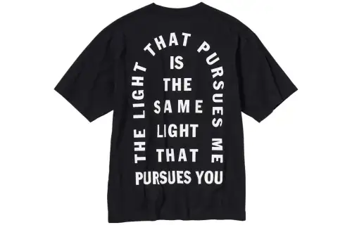 UNIQLO T Shirts Unisex Black Crew Neck Moderate Straight Fit