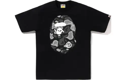 A BATHING APE ® Liquid Camo Big Ape print T shirt