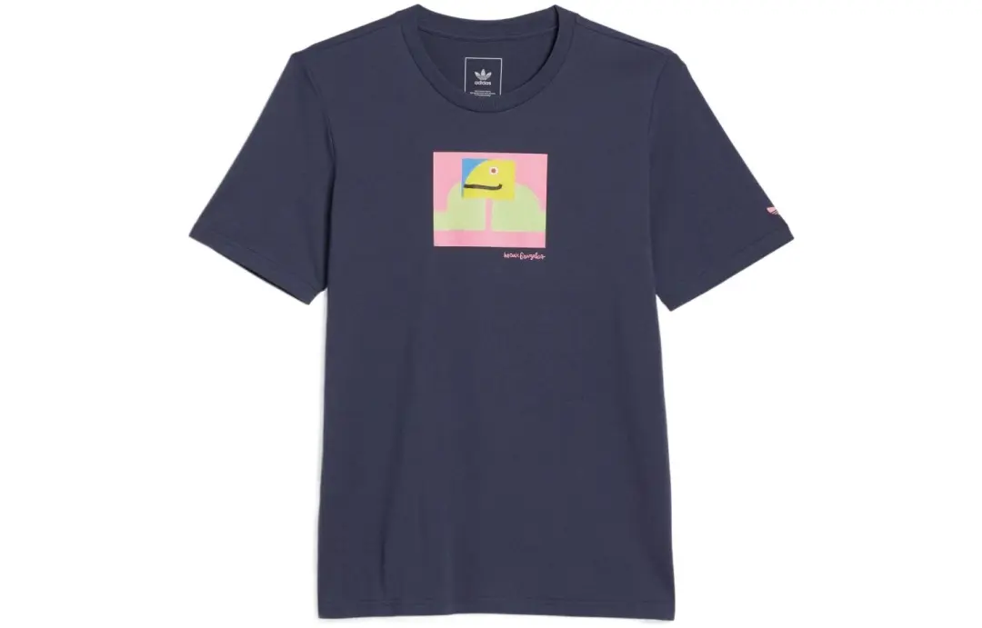 Adidas T Shirts Men's Purple Crew Neck Moderate Straight Fit