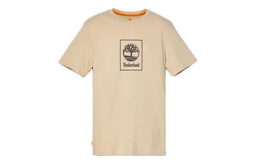 Timberland T Shirts Men's Khaki Crew Neck Moderate Straight Fit