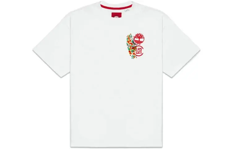 Timberland X CLOT TIMBERLAND X CLOT T Shirts Unisex White Crew Neck Moderate Straight Fit
