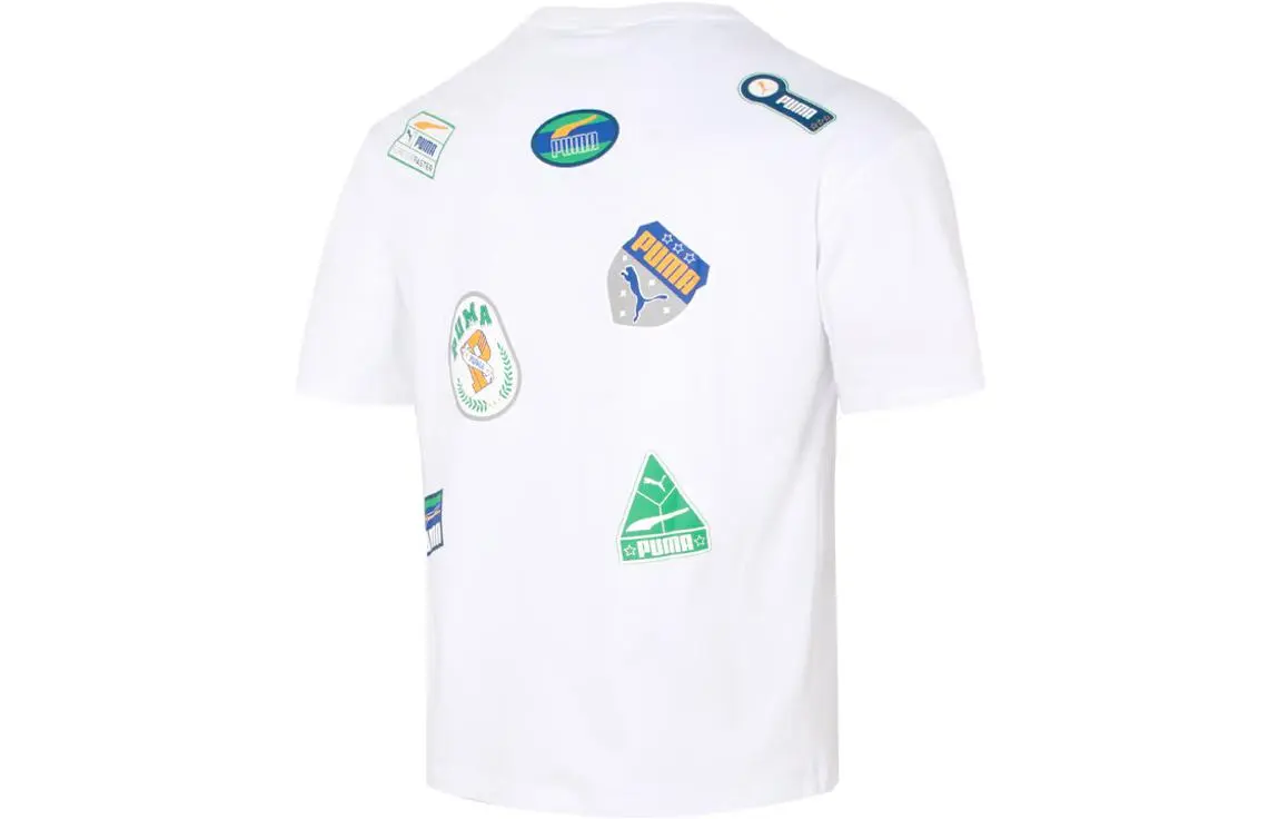 PUMA Drop Shoulder Sleeve T-Shirt Unisex White