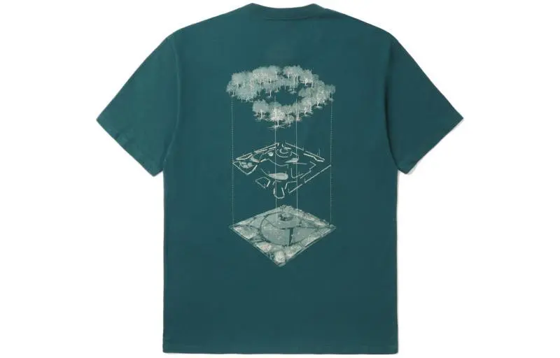 Carhartt WIP T-Shirts Men's Green Crew Neck Moderate Straight Fit