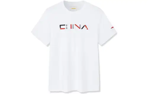 ANTA Variety Training Collection T Shirts Men's White Crew Neck Moderate Straight Fit