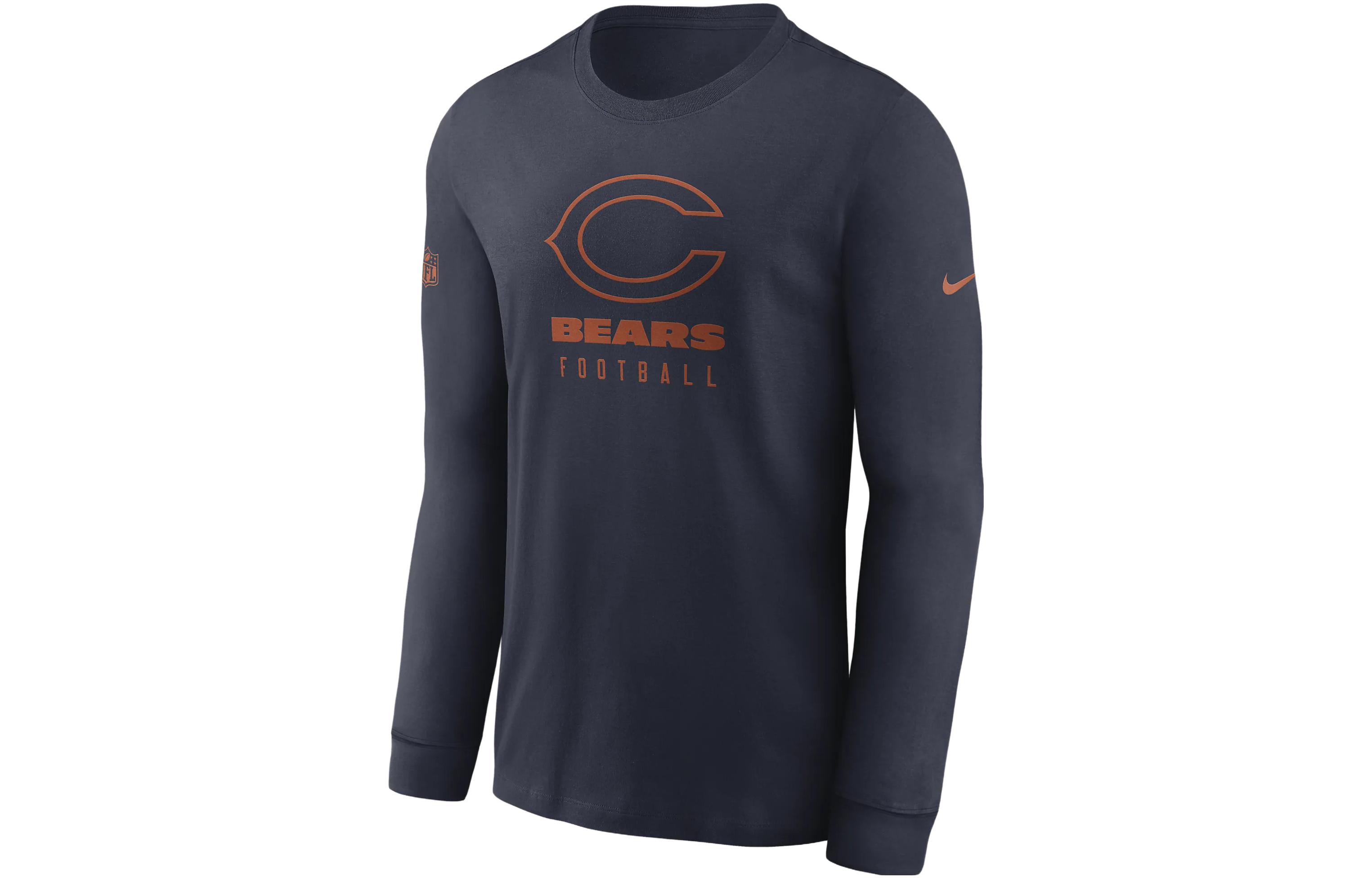 Nike Chicago Bears Sideline Team Issue Men's Nike Dri-FIT Nfl Long-Sleeve T-Shirt