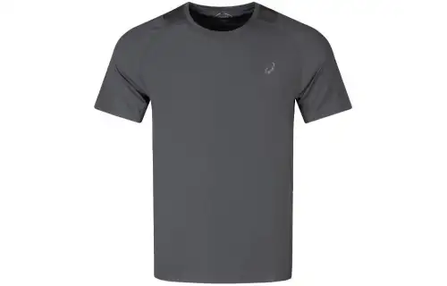 ASICS T Shirts Men's Dark Gray Crew Neck Moderate