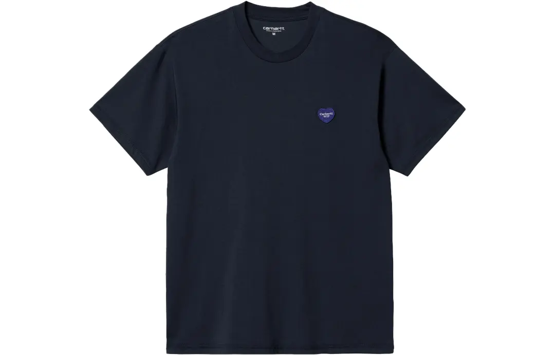 Carhartt WIP Carhartt WIP SS23 T Shirts Men's Navy Blue Crew Neck Moderate Straight Fit