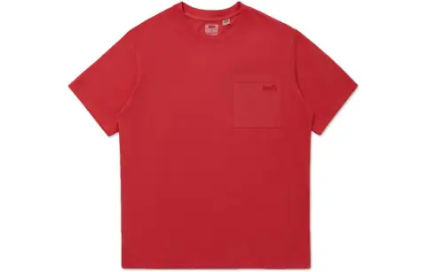Levi's T-Shirts Men's Red Crew Neck Moderate Straight Fit