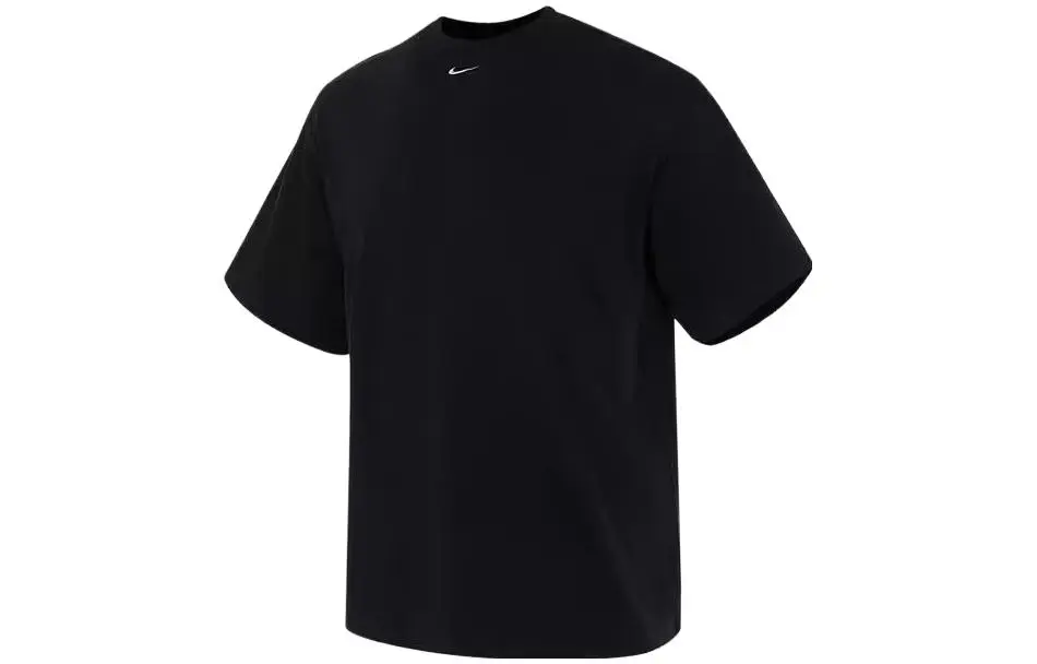 Nike T-Shirts Men's Black Crew Neck Moderate Straight Fit