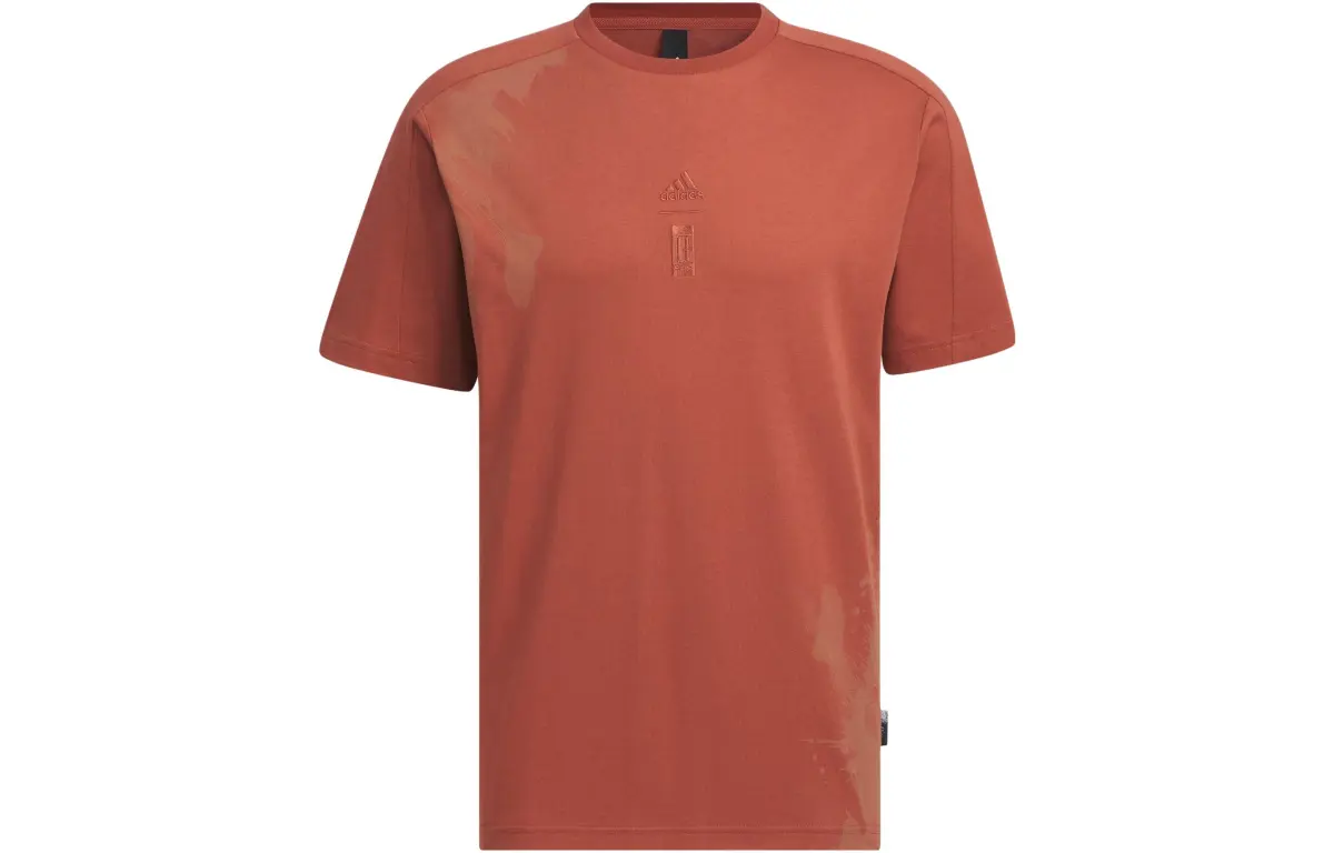 Adidas T-Shirts Men's Wild Tan Crew Neck Moderate Straight Fit